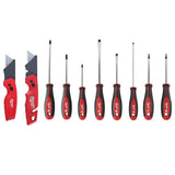 Milwaukee Screwdriver Set with FASTBACK Utility Knives, 10-Piece