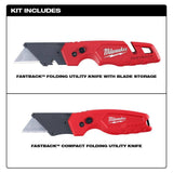 Milwaukee Screwdriver Set with FASTBACK Utility Knives, 10-Piece