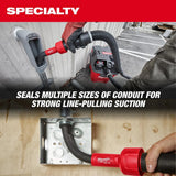 Milwaukee AIR-TIP 1-1/4 in. to 2-1/2 in. Conduit Line Puller Attachment for Wet/Dry Shop Vacuums (3-Piece)