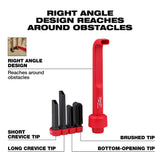 Milwaukee AIR-TIP 1-1/4 in. to 2-1/2 in. 4-in-1 Right Angle Tool & Brush Wet/Dry Shop Vacuum Attachment with Bag (5-Piece)