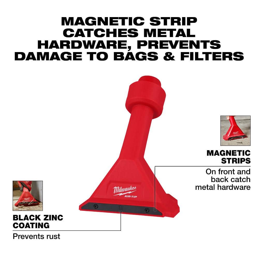 Milwaukee AIR-TIP 1-1/4 in. to 2-1/2 in. Magnetic Utility Nozzle Wet/Dry Shop Vacuum Attachment (1-Piece)