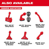 Milwaukee AIR-TIP Claw Utility Nozzle with Brushes — Wet/Dry Vacuum Attachment (Fits 1-1/4 in., 1-7/8 in., 2-1/2 in. Hoses)