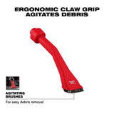 Milwaukee AIR-TIP Claw Utility Nozzle with Brushes — Wet/Dry Vacuum Attachment (Fits 1-1/4 in., 1-7/8 in., 2-1/2 in. Hoses)