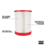 Milwaukee M18/M12 HEPA Wet/Dry Vacuum Filter (2-Pack)
