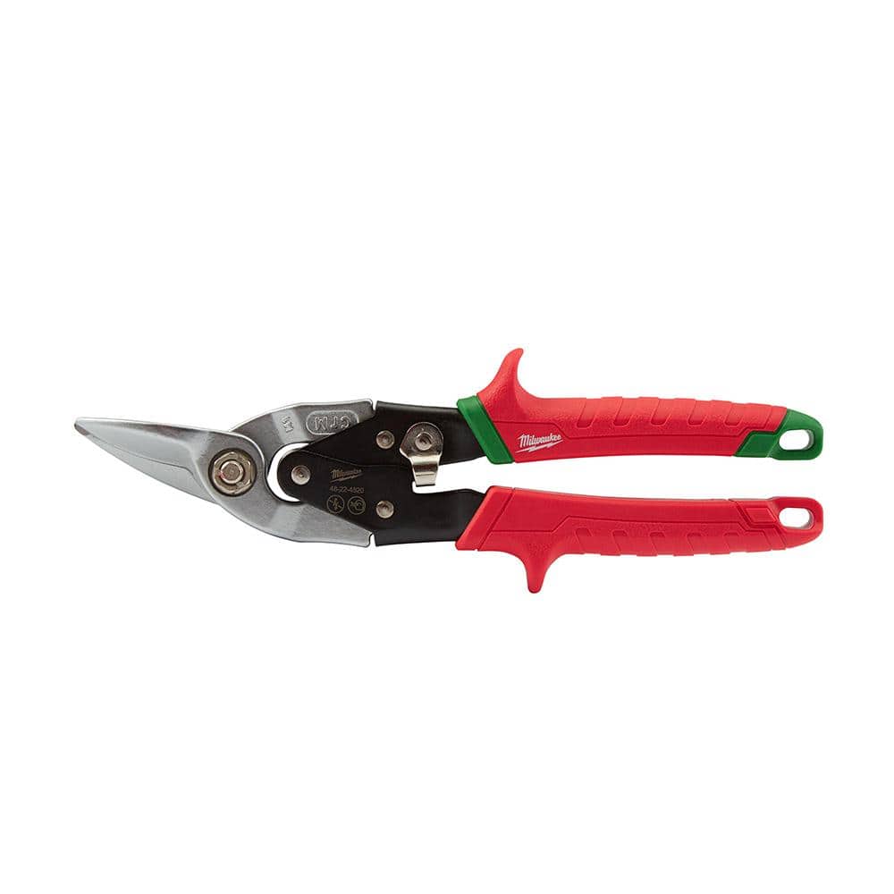 Milwaukee 10 in. Right-Cut Aviation Snips, Forged Steel Blades