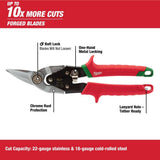 Milwaukee Left, Right, and Straight Aviation Snips Set (3‑Pack)