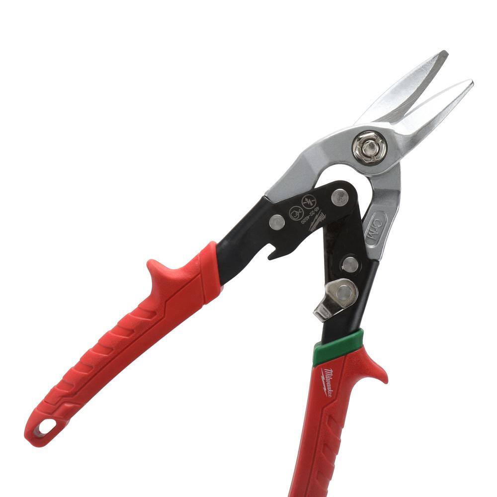 Milwaukee Straight-Cut Offset Aviation Snip 3-Pack with Screwdriver Set, 8-Piece