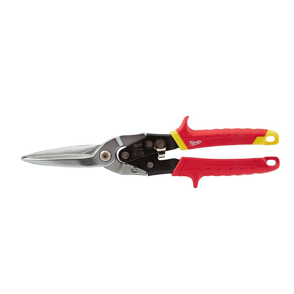 Milwaukee 11.5 in. Long Straight-Cut Aviation Snips (Model 48-22-4537)
