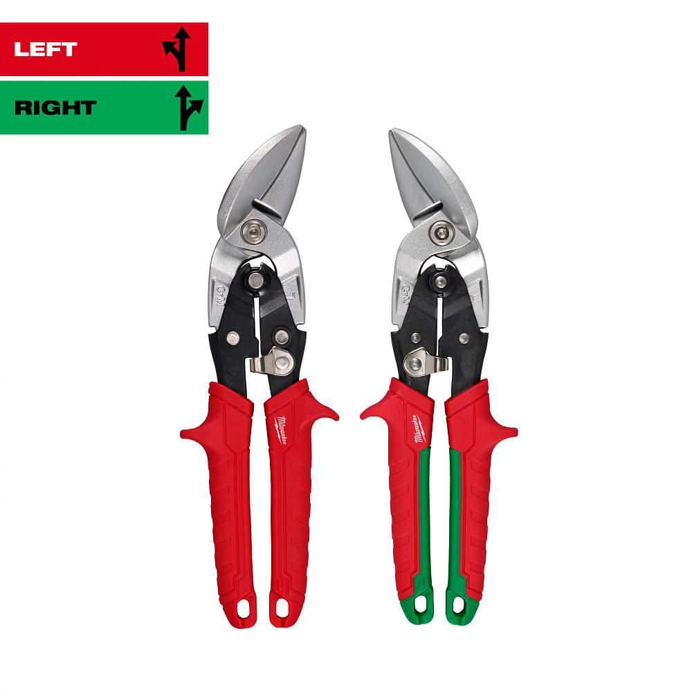 Milwaukee Left and Right Offset Aviation Snips Set (2-Pack)