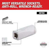 Milwaukee 3/8 in. Drive Metric Deep Well 6-Point Socket Set, 10-Piece