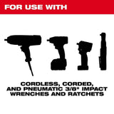 Milwaukee SHOCKWAVE Impact Duty 3/8 in. Drive Deep Well Socket Set (3-Pack)