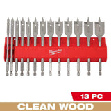 Milwaukee High Speed Wood Spade Bit Set, 13-Piece (1/4 in. to 1 in.)