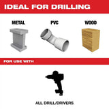 Milwaukee 5/8 in. Titanium Silver & Deming Drill Bit, 6 in. Length, 1/2 in. 3-Flat Shank