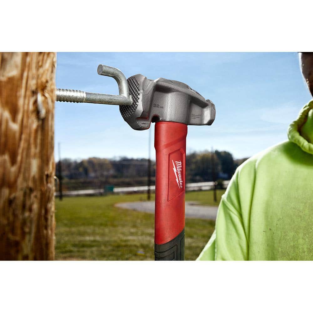 Milwaukee 36 oz. 4-in-1 Lineman's Hammer with Lineman's 4-in-1 Insulated Ratcheting Box Wrench