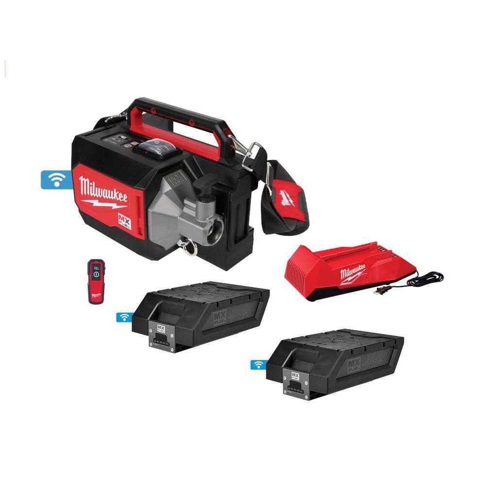 Milwaukee MX FUEL Lithium-Ion Cordless Briefcase Concrete Vibrator Kit W/M18 FUEL 1 in. SDS-Plus Rotary Hammer/Dust Extractor Kit