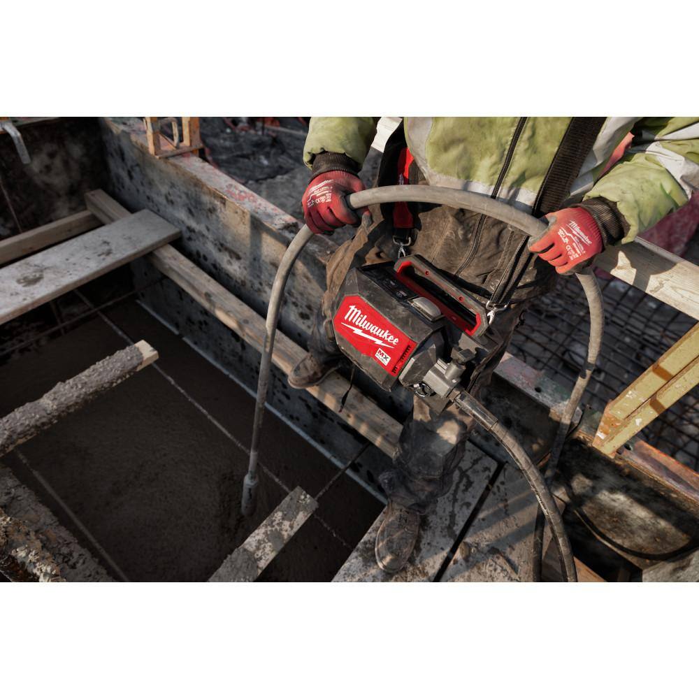 Milwaukee MX FUEL Lithium-Ion Cordless Briefcase Concrete Vibrator Kit W/M18 FUEL 1 in. SDS-Plus Rotary Hammer/Dust Extractor Kit