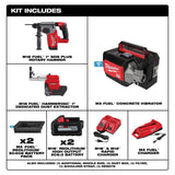 Milwaukee MX FUEL Lithium-Ion Cordless Briefcase Concrete Vibrator Kit W/M18 FUEL 1 in. SDS-Plus Rotary Hammer/Dust Extractor Kit