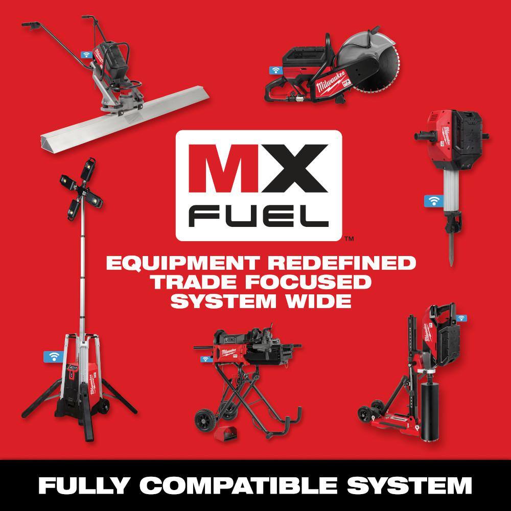 Milwaukee MX FUEL Lithium-Ion Cordless Concrete Vibrator Kit with M18 FUEL 1 in. SDS-Plus Rotary Hammer/Dust Extractor Kit