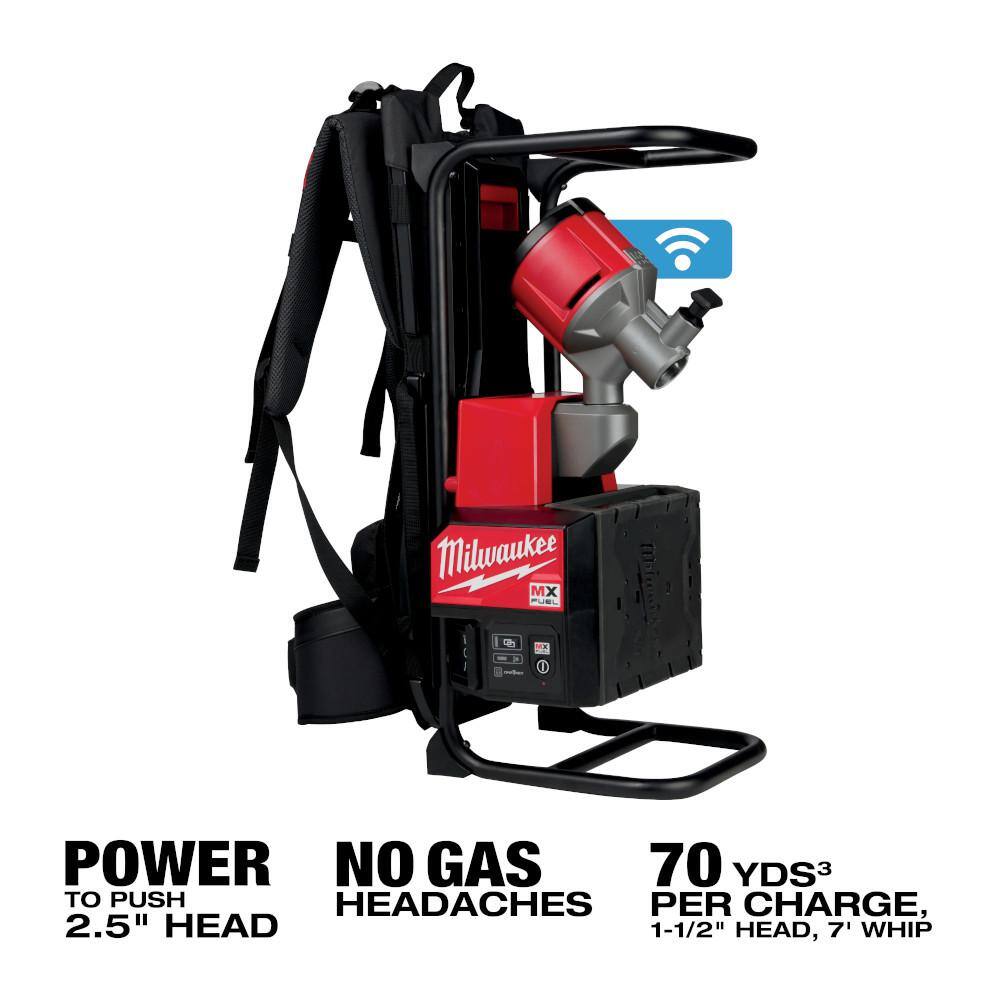Milwaukee MX FUEL Lithium-Ion Cordless Concrete Vibrator Kit with M18 FUEL 1 in. SDS-Plus Rotary Hammer/Dust Extractor Kit