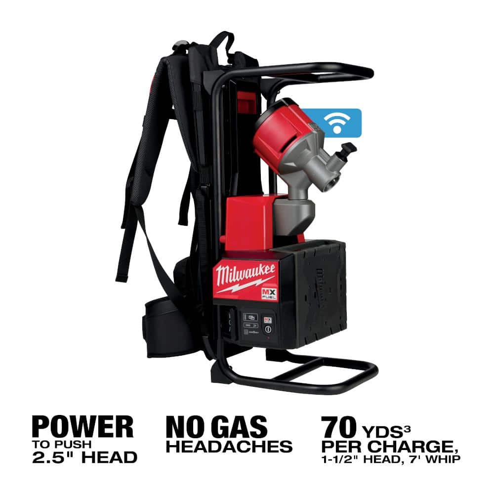 Milwaukee MX FUEL Lithium-Ion Cordless Concrete Vibrator Kit with M18 FUEL 1-1/8 in. SDS -Plus Rotary Hammer/Dust Extractor Kit