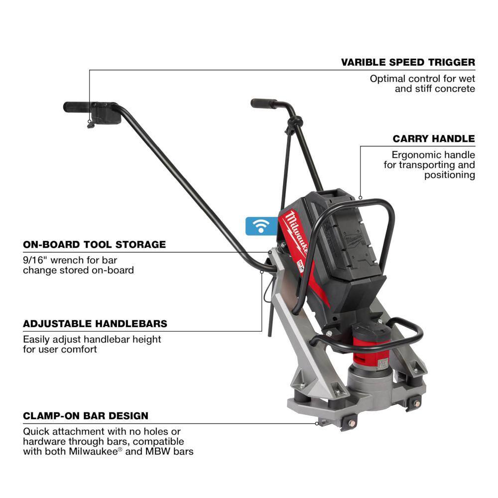 Milwaukee MX FUEL Cordless Vibratory Screed Kit with M18 1-1/8 in. SDS Rotary Hammer & Dust Extractor (MXF381-2CP-2915-22DE)
