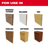 Milwaukee 6-1/2 in. Assorted Carbide Track Saw Blades (3-Piece)