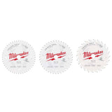 Milwaukee 6-1/2 in. Assorted Carbide Track Saw Blades (3-Piece)