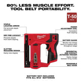 Milwaukee M12 12V Lithium‑Ion Cordless 3/8 in. Crown Stapler Combo with 6.0Ah XC Battery Pack (2 Tools)