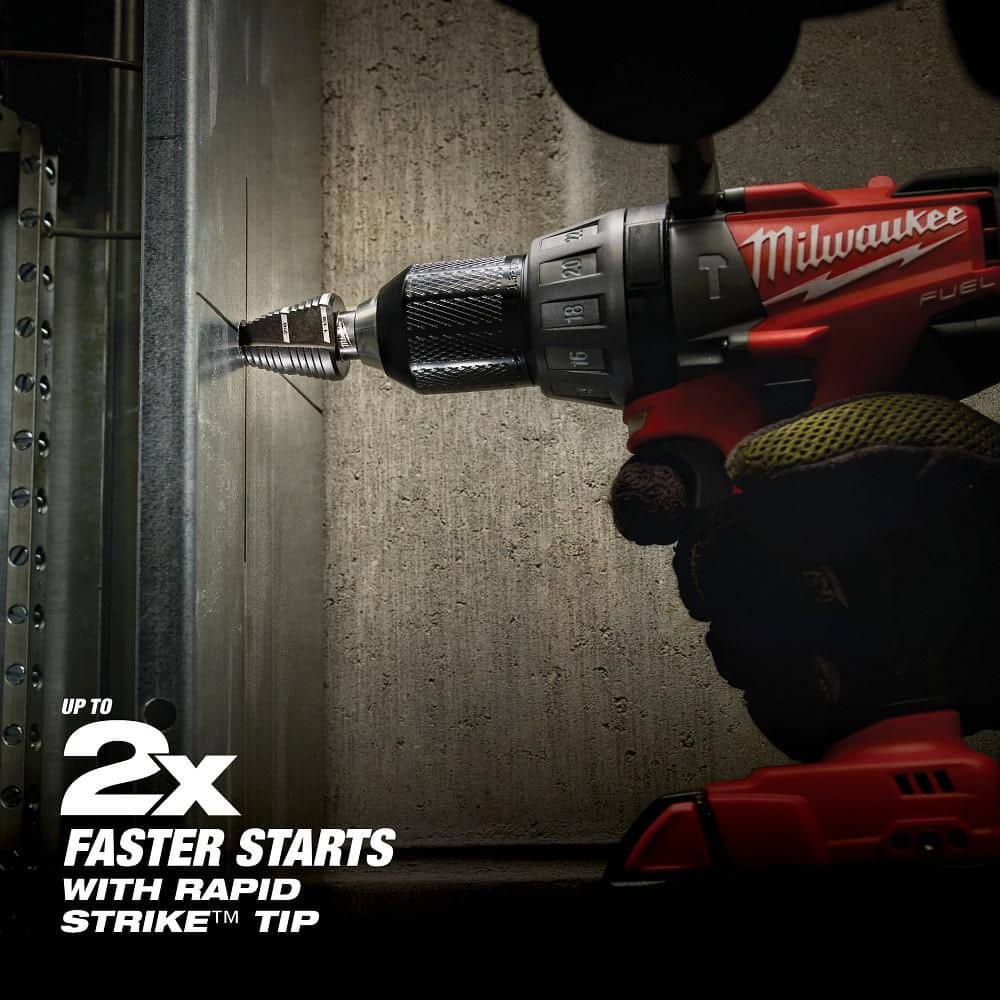 Milwaukee #12 Step Drill Bit, 7/8 in. to 1-3/8 in., Black Oxide, 12-Step