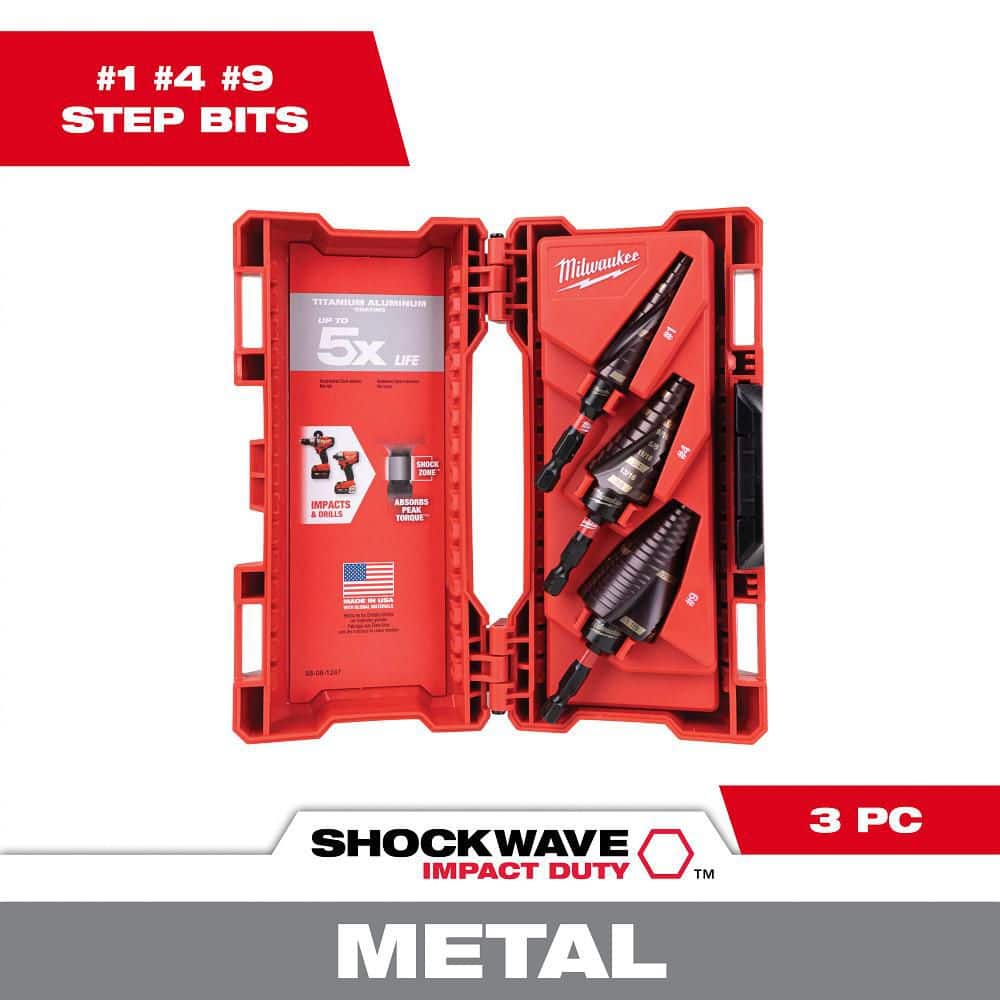 Milwaukee SHOCKWAVE Impact Duty Titanium Step Bit Kit (6-Piece)