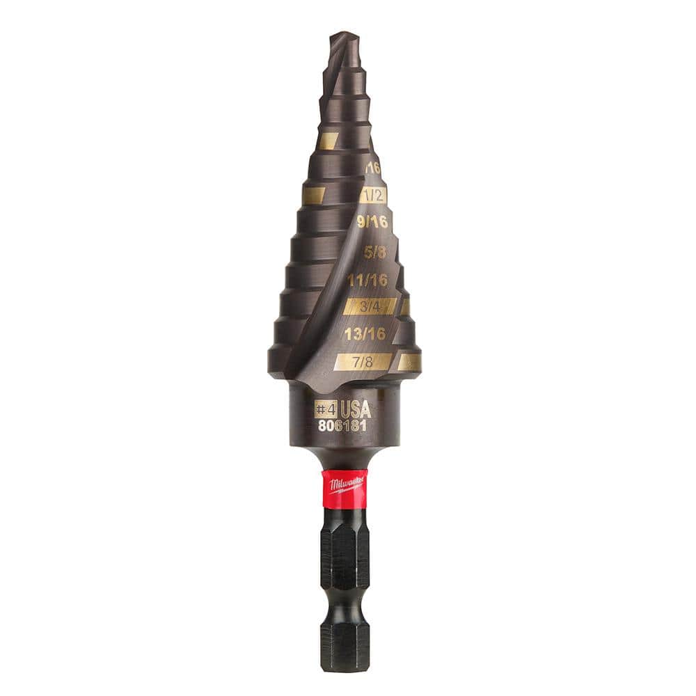Milwaukee SHOCKWAVE Impact Duty Titanium Step Bit Kit (3-Piece) with Right Angle Drill Adapter