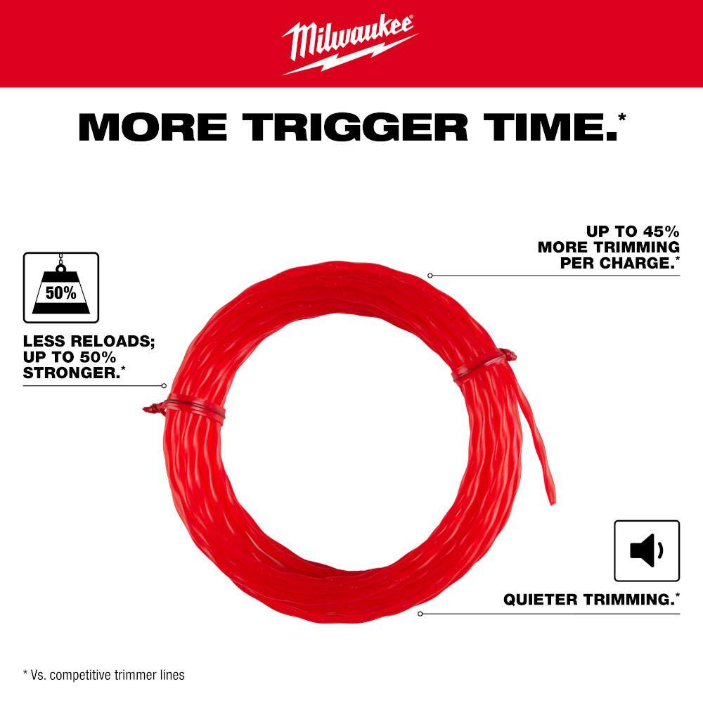 Milwaukee 0.105 in. x 920 ft. Twisted Trimmer Line Spool