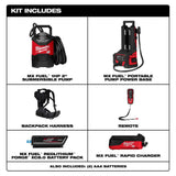 Milwaukee MX FUEL 1HP 2 in. Submersible Pump Kit with Battery Pack and Remote, MXF211-1XC