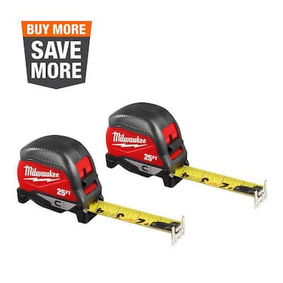 25 ft. Compact Magnetic Tape Measure (2-Pack)