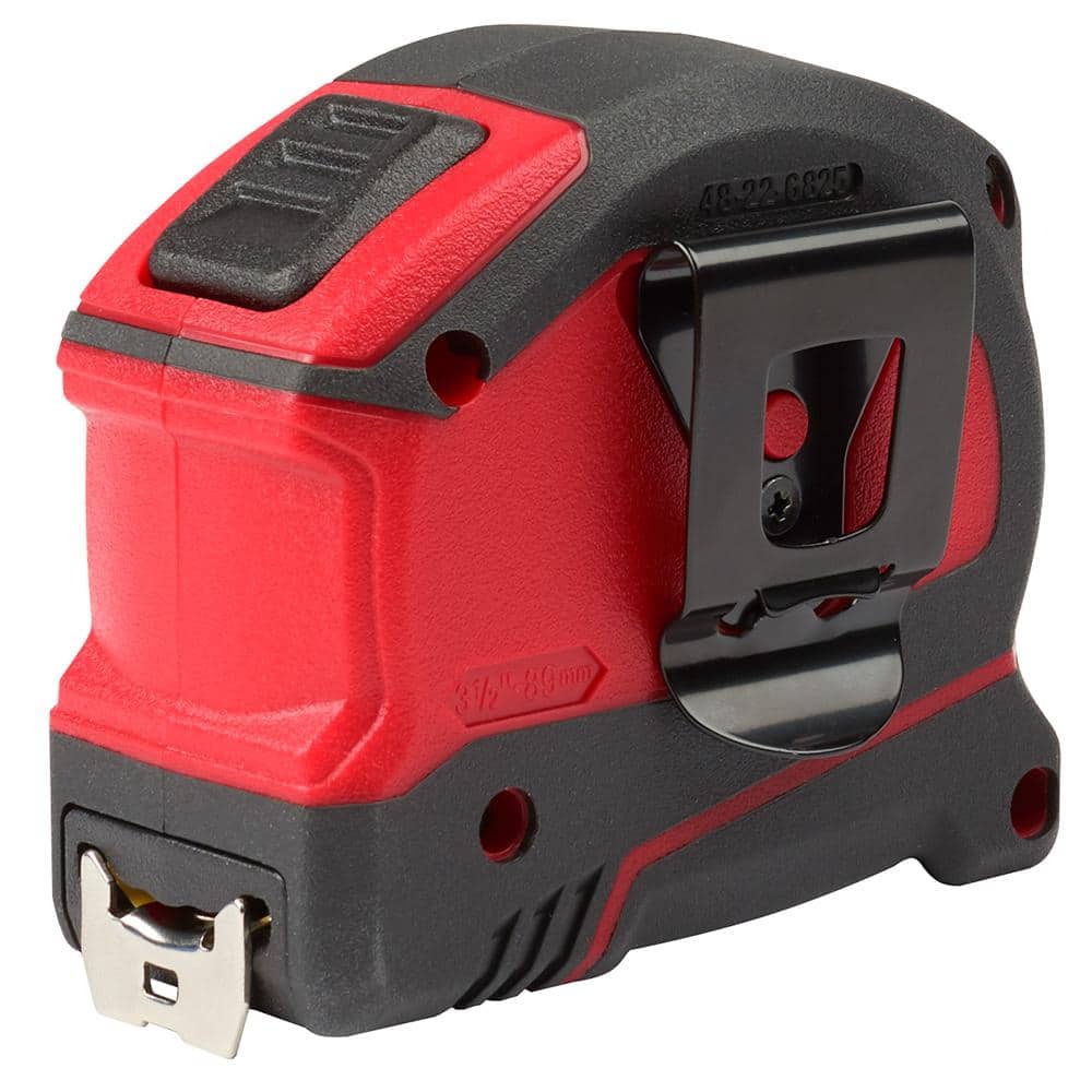Milwaukee 25 ft. Compact Auto-Lock Tape Measure, Nylon-Coated Blade, 12 ft Reach (2-Pack)