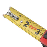 Milwaukee 25 ft. Compact Auto-Lock Tape Measure, Nylon-Coated Blade, 12 ft Reach (2-Pack)