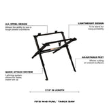 Milwaukee Compact Folding Table Saw Stand, 23" W x 17.5" L x 20.5" H (48-08-0561)