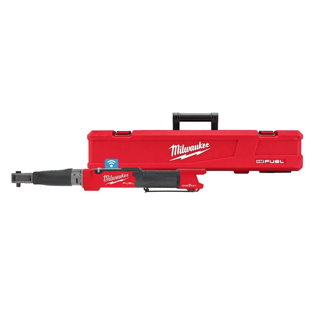 Milwaukee M12 FUEL ONE-KEY 12V Brushless Cordless 3/8 in. Digital Torque Wrench Kit with Two 2.0Ah Batteries