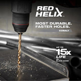 Milwaukee 3/16 in. Cobalt RED HELIX Thunderbolt Twist Drill Bit (48-89-2309)