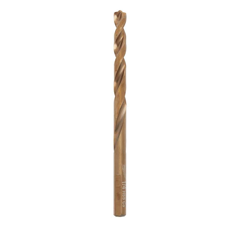 Milwaukee 1/4 in. Cobalt RED HELIX Twist Drill Bit, 4 in Length