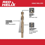 Milwaukee Cobalt RED HELIX Twist Drill Bit Set for Drill Drivers, 15-Piece (Model 48-89-2331)
