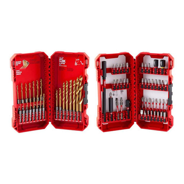 Milwaukee SHOCKWAVE Impact Duty Titanium Drill Bit & Steel Driver Bit Combination Set (68-Piece)