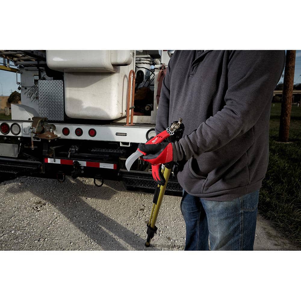 Milwaukee Lineman's Hawkbill Knife with STICKWORK 3-in-1 Ring, 3.25 in Blade