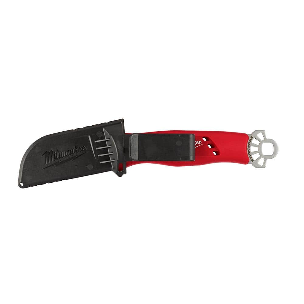 Milwaukee Lineman's Hawkbill Knife with STICKWORK 3-in-1 Ring, 3.25 in Blade