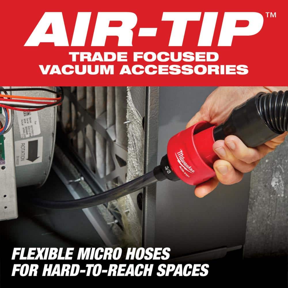 Milwaukee M18 18-Volt 2 Gal. Cordless Wet/Dry Vacuum with AIR-TIP Flexible Hose Set, HEPA Filter, 45 CFM