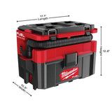 Milwaukee M18 FUEL PACKOUT 18-Volt Cordless 2.5 Gal. Wet/Dry Vacuum + AIR-TIP Conduit Line Puller Kit