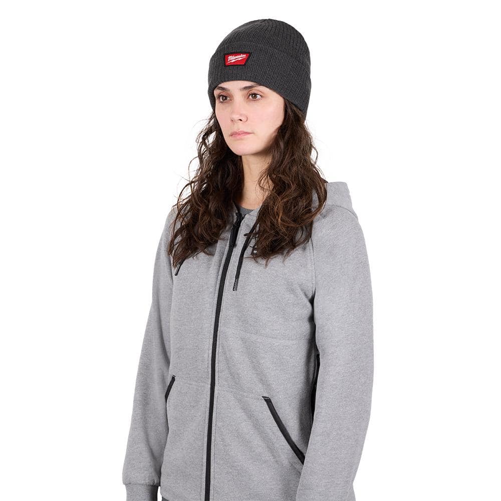 Milwaukee Men's Gray Rib-Knit Cuffed Beanie Cap