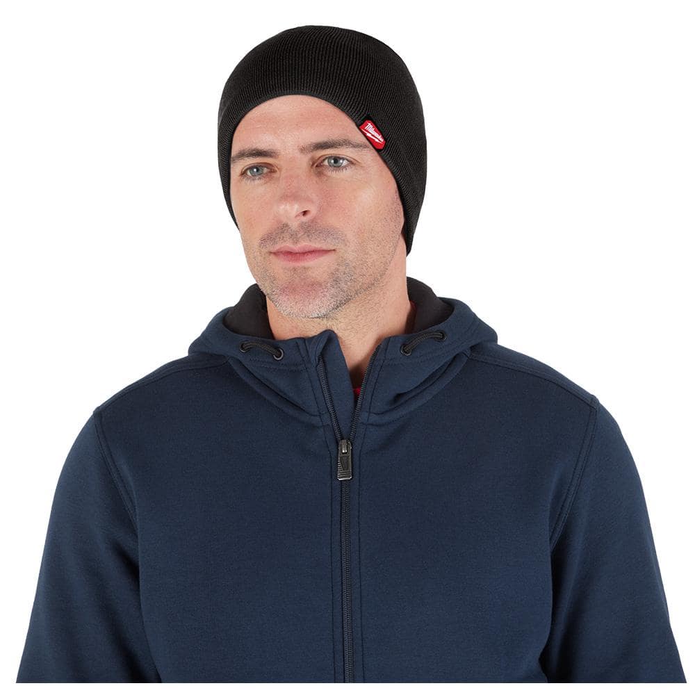 Milwaukee Men’s Black Fleece-Lined Beanie Cap, One Size
