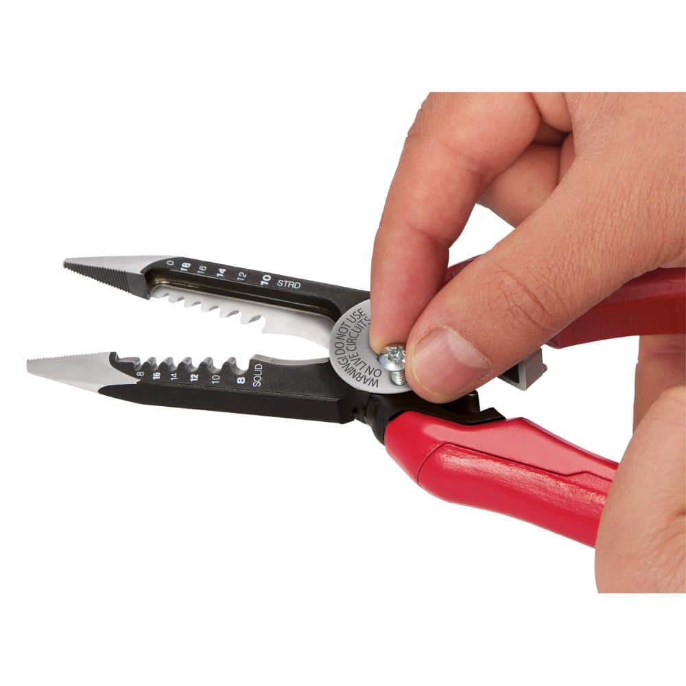 Milwaukee 7.75 in. Combination Electricians 6-in-1 Pliers + Wire Strippers Set (2‑Piece, Models 48-22-3079 & 48-22-6109)