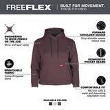 Milwaukee Women’s Large Purple Midweight Cotton/Polyester Pullover Hoodie, FREEFLEX – F251P-L
